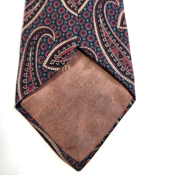 Lanvin Paris Tie Paisley Necktie Men's 100% Silk Tie Made in Canada - Picture 7 of 7